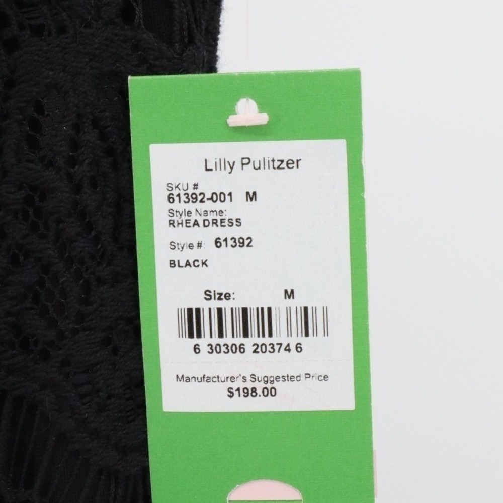 Lilly Pulitzer Rhea Lace Dress Sleeveless A-Line Mini Black Medium NWT - Picture 9 of 11